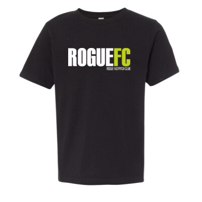 Youth Next Level T-Shirt - RogueFC lime logo Thumbnail