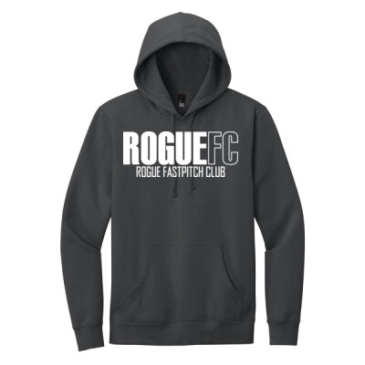 Adult Fleece Hoodie - RogueFC all white logo Thumbnail