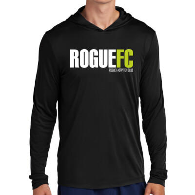 Adult UPF 50 Hooded Long Sleeve Drifit - RogueFC Lime Thumbnail