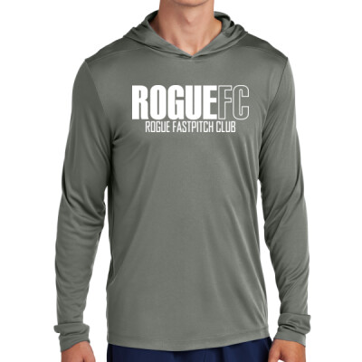 Adult UPF 50 Hooded Long Sleeve Drifit - RogueFC white Thumbnail